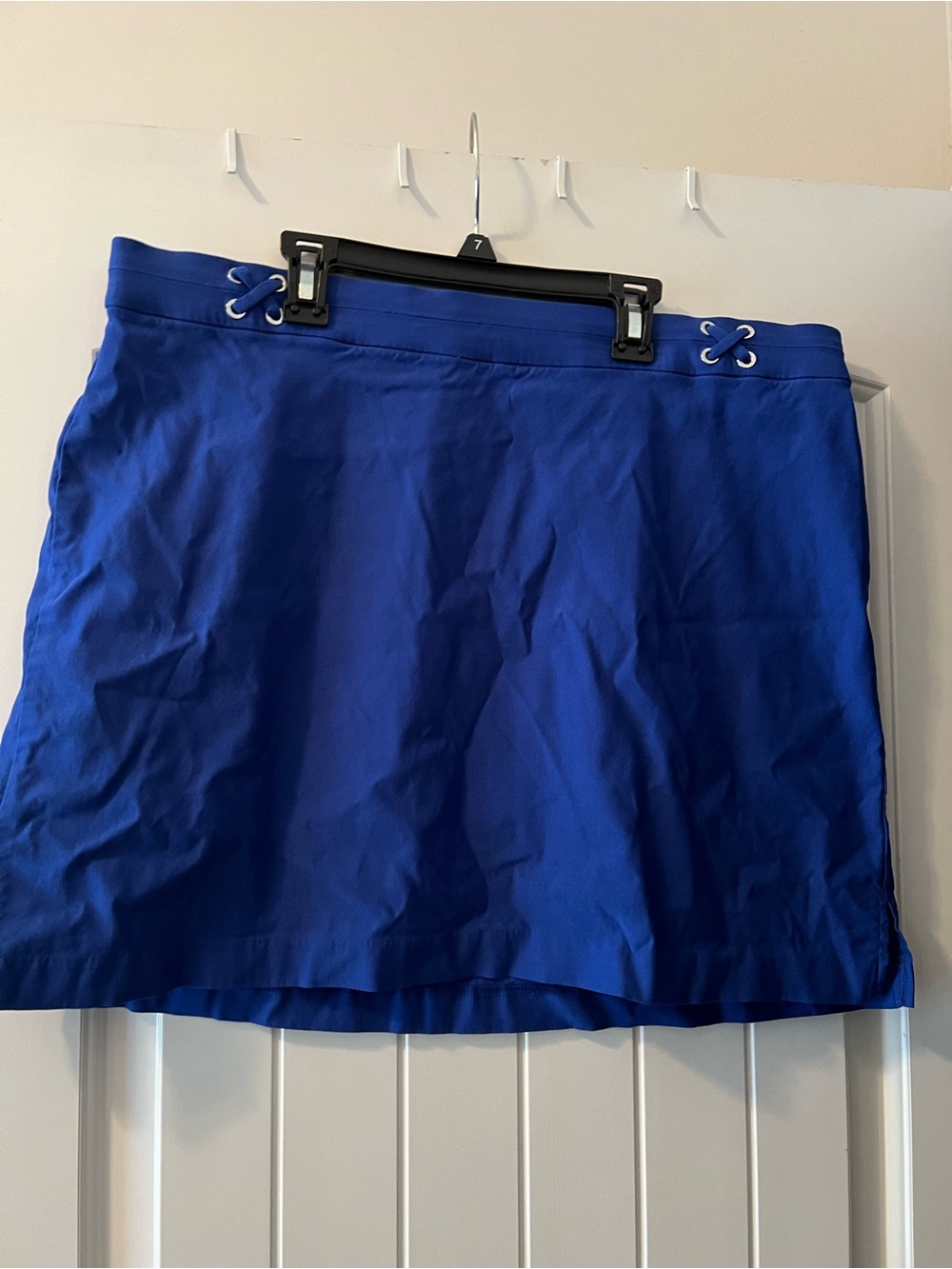 Rafaella Royal Blue Lace-Up Waist Mini Skort